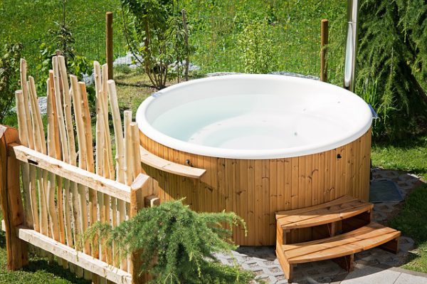 Lekker in de hot tub